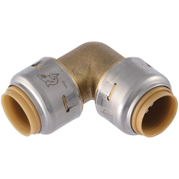 UR514A Elbow, 1/2 in, 90 deg Angle, Brass, 250 psi Pressure, 4/PK