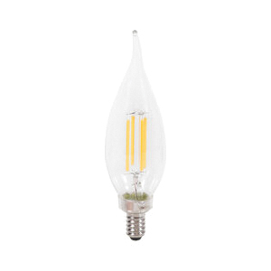 Natural 41322 LED Bulb, B10 Lamp, 60 W Equivalent, E12 Candelabra Lamp Base, Dimmable, Clear