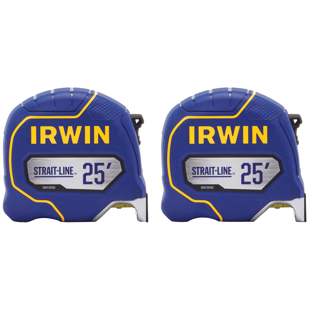 IWHT39396S Tape Measure, Double-Sided Blade, 25 ft L Blade, 1-1/4 in W Blade, 2/PK