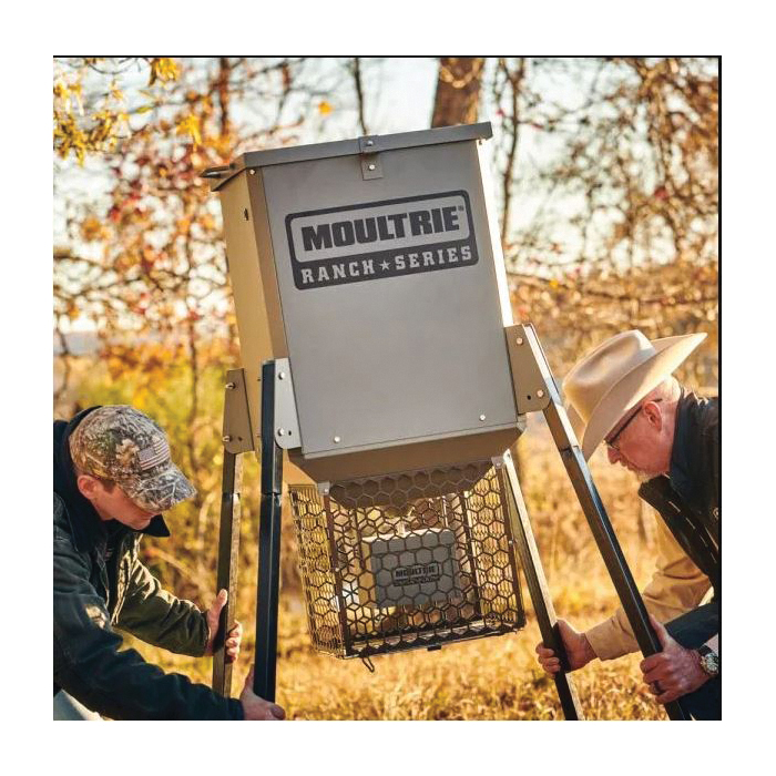 Moultrie Ranch Series MFG-15042 Broadcast Feeder, Battery, 300 lb Hopper, 10 Feed Times, Metal - 4