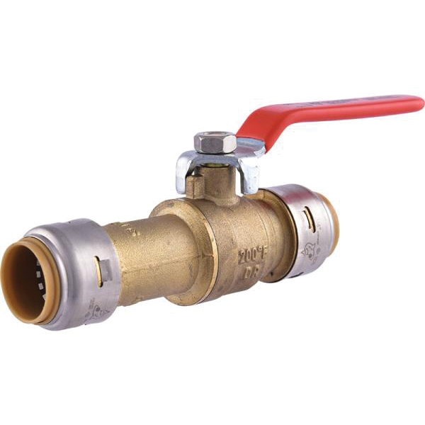 UR24736 Ball Valve, 3/4 in Connection, Slip, 250 psi Pressure, Brass Body