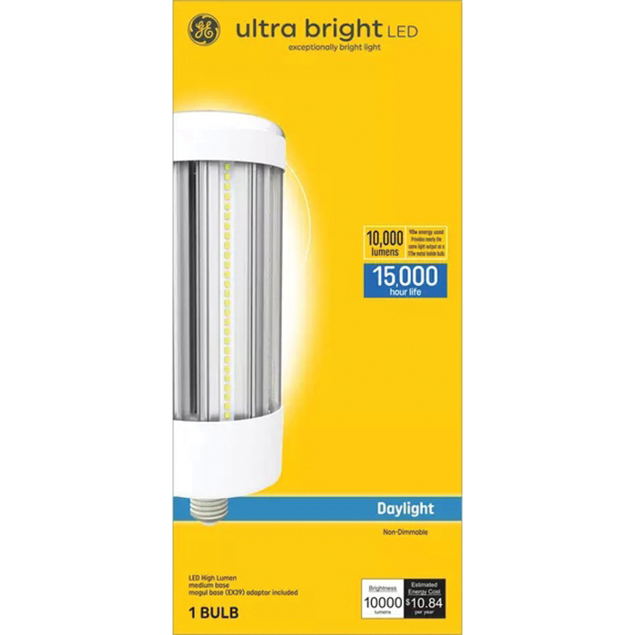 93130944 LED Light Bulb, Ultra-Bright, Corncob Lamp, 750 W Equivalent, E26 Medium Lamp Base, Non-Dimmable, Daylight
