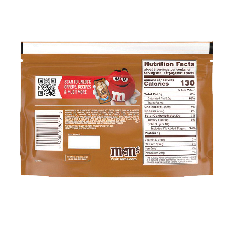M&M's 0920480 Candy, Caramel Cold Brew, 2.83 oz, Bag - 1