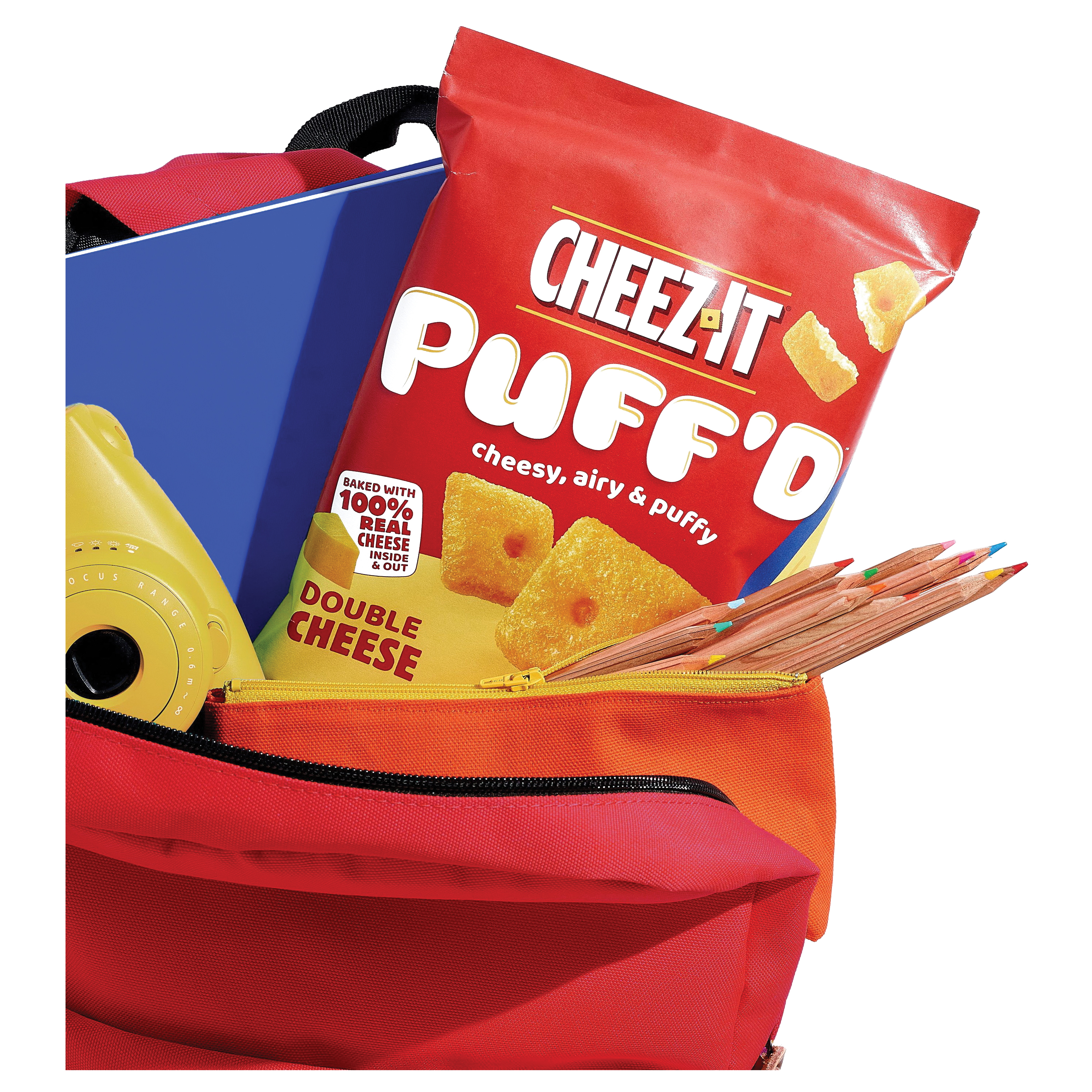 Cheez-It Puff'd 1000426 Cheesy Baked Snack, Double Cheese, 3 oz Pouch - 4