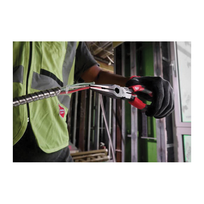 Milwaukee MT555 Nose Pliers, 8.46 in OAL, 2.7 in Jaw Opening, 0.11 in W Tip - 3