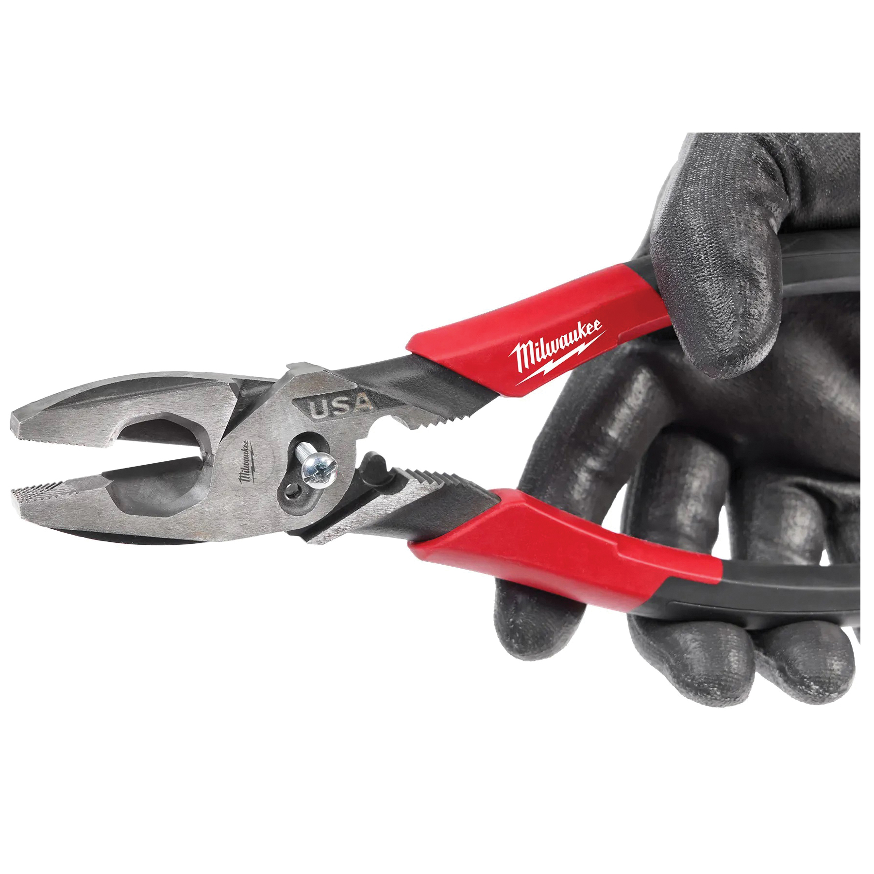Milwaukee MT550C Lineman's Pliers, 1.39 in Jaw Opening, 0.74 in W Jaw, 9 in OAL - 2