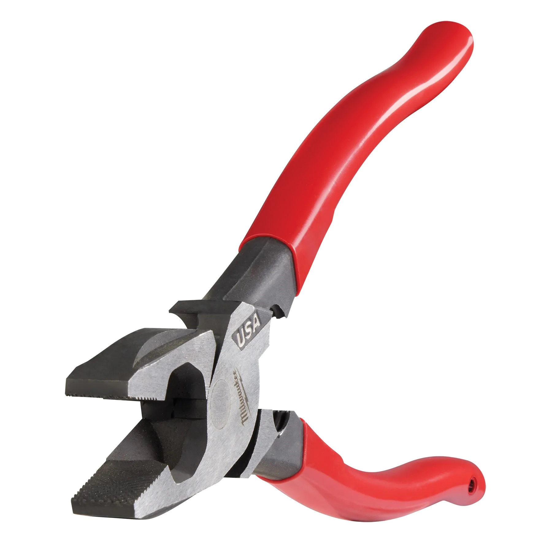 Milwaukee MT500T Lineman's Pliers with Thread Cleaner, 9.22 in OAL, 1.39 in Jaw Opening, Red Handle - 4