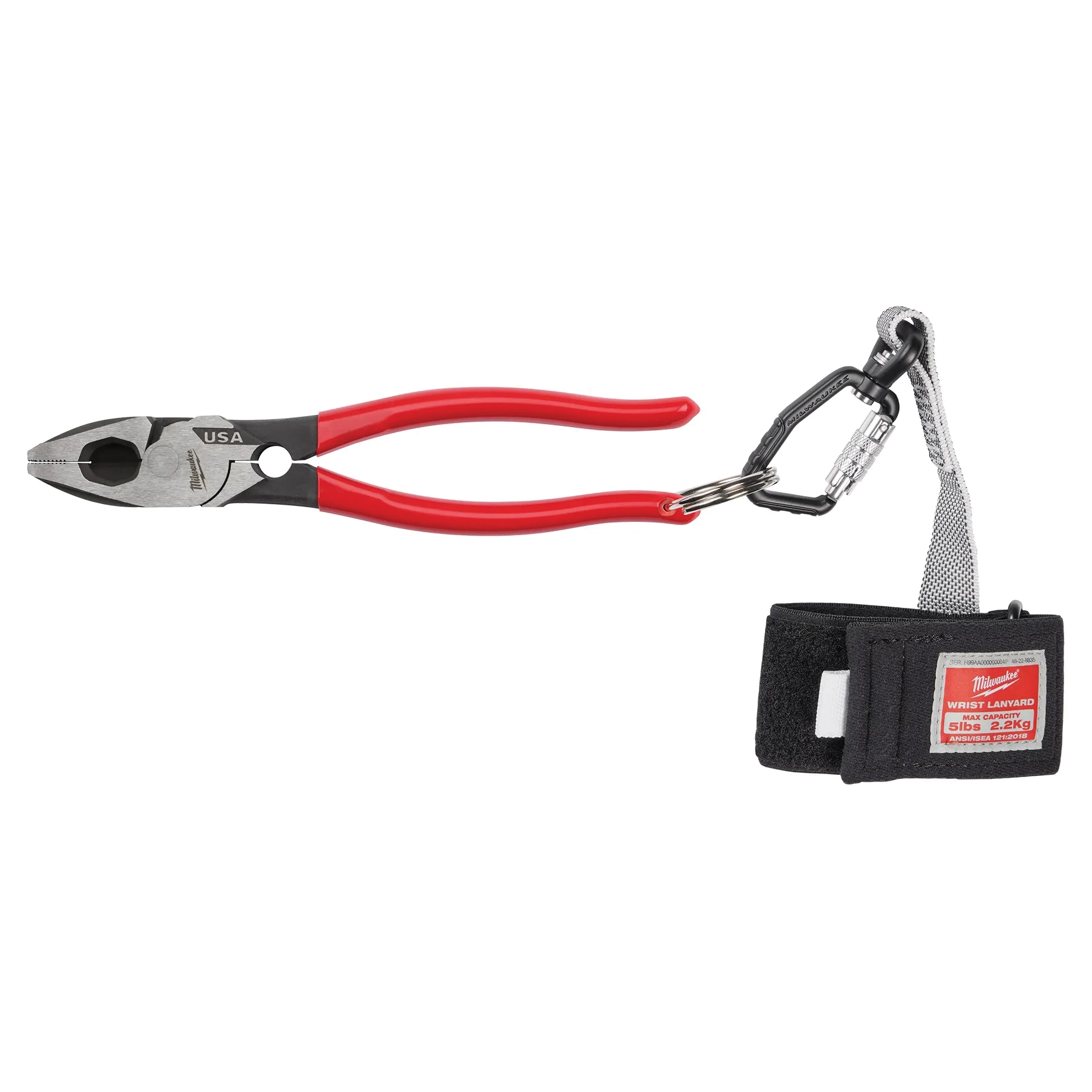 Milwaukee MT500T Lineman's Pliers with Thread Cleaner, 9.22 in OAL, 1.39 in Jaw Opening, Red Handle - 5