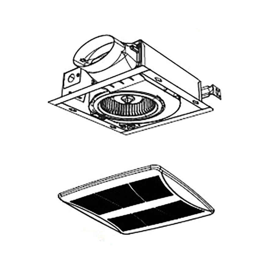Lo-Profile Exhaust Fan, Broan, 100 cfm, White - 5