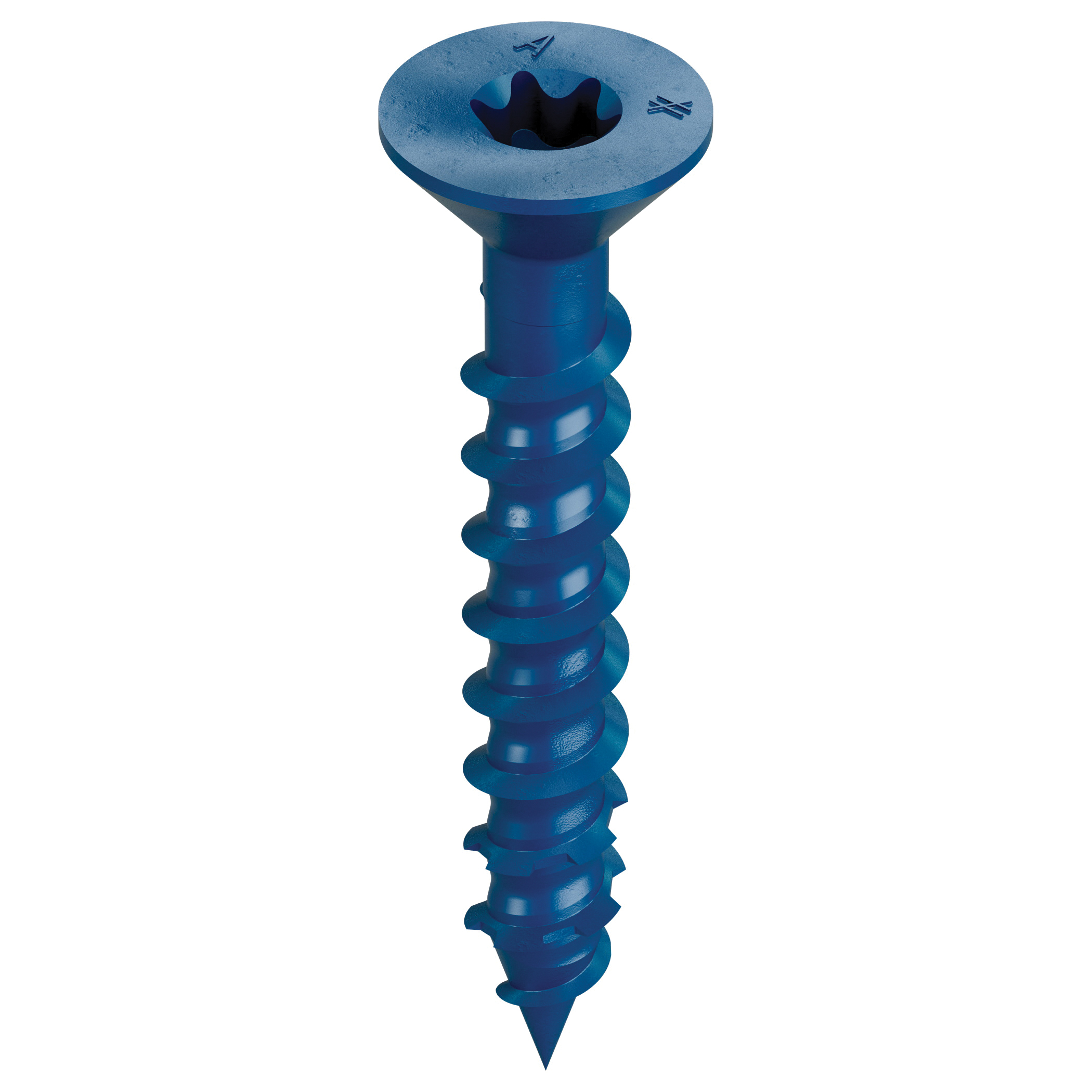 Titen Turbo TNT25134TFC75 Screw Anchor, 1/4 in Dia, 1-3/4 in L, Carbon Steel, Ceramic-Coated/Zinc