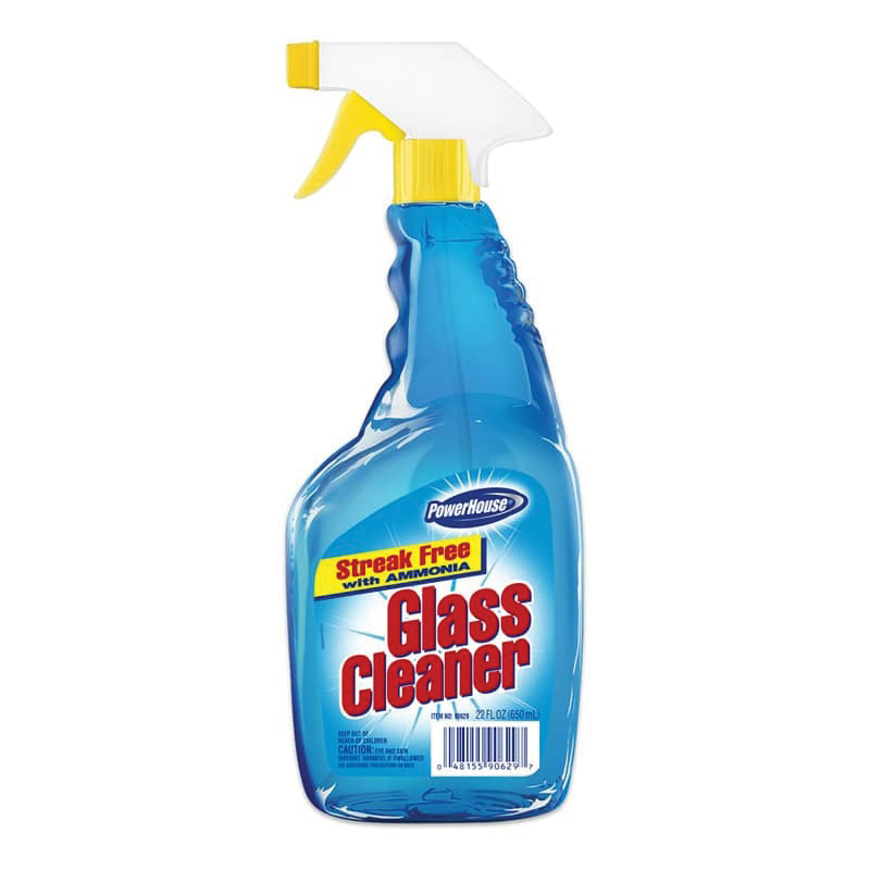 11991-12 Glass Cleaner, 18 oz Spray Bottle, Dissolve Pod, Unscented, Blue