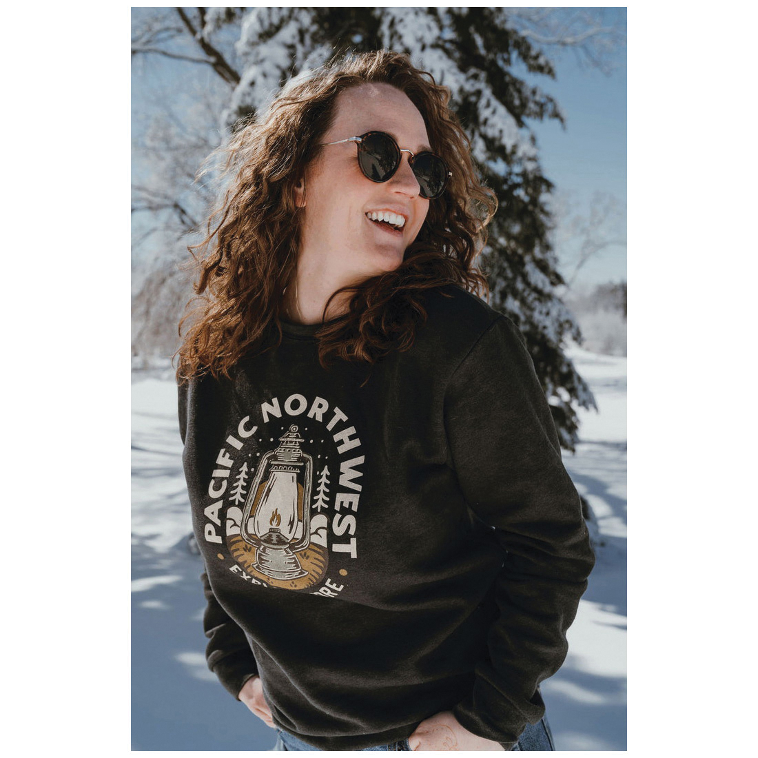 Northwest Vibes P431-M Pullover, M, Cotton/Polyester, Heather Gray, Crew Neck - 1