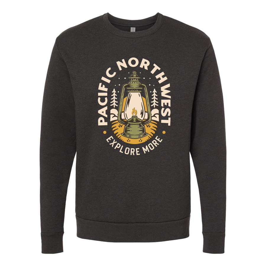Northwest Vibes P431-M Pullover, M, Cotton/Polyester, Heather Gray, Crew Neck - 2