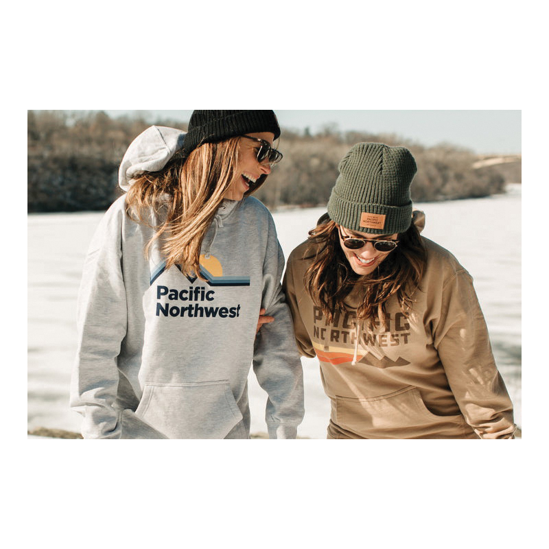 Northwest Vibes C109-M Sweatshirt, M, Cotton/Polyester, Gray, Hooded - 3