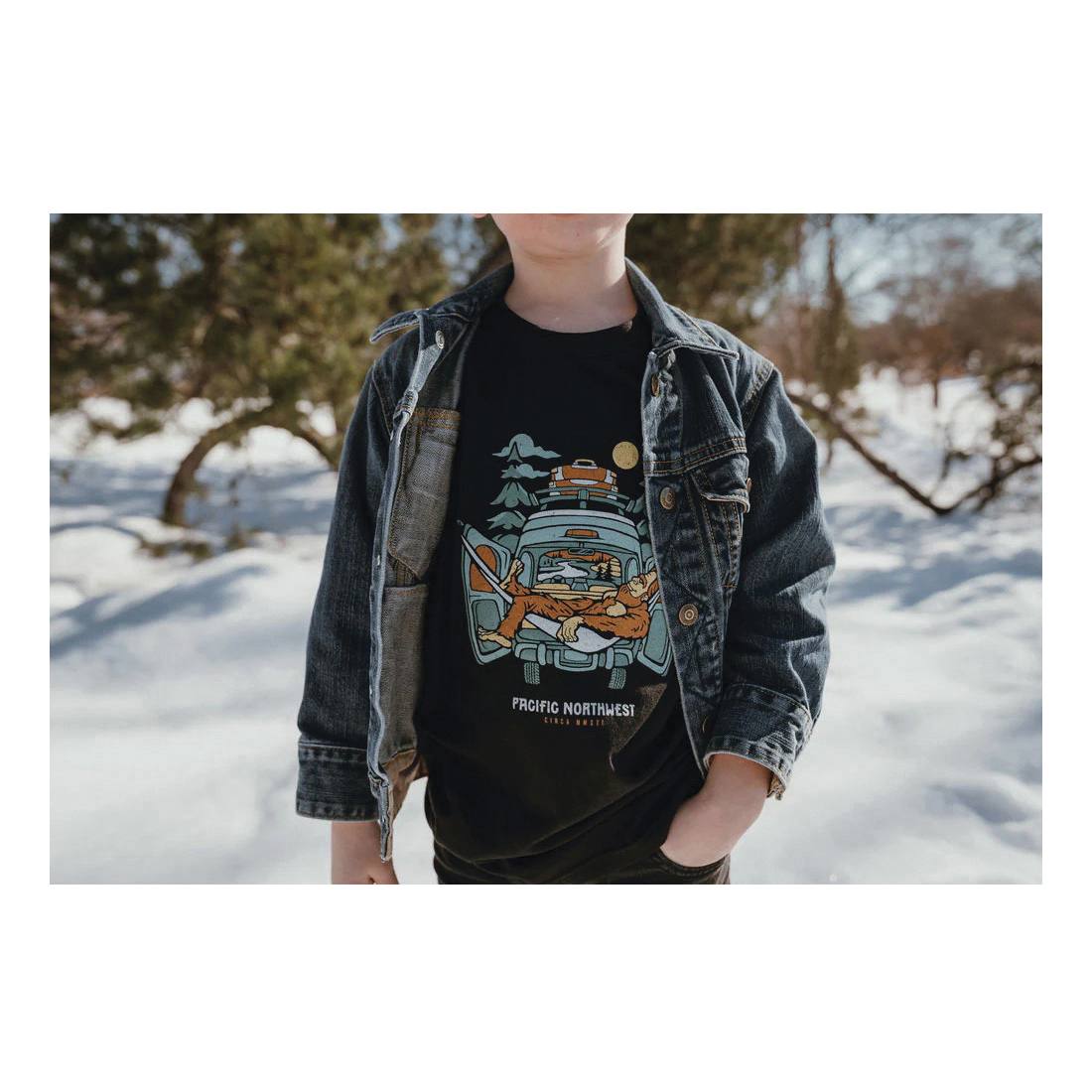 Northwest Vibes Y211-2XL Classic T-Shirt, 2XL, Cotton/Polyester, Black, Hammock Graphics, Crew Neck - 2