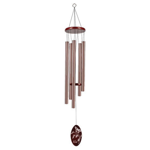 90647 Wind Chime, Aluminum/Nylon/Wood, Bronze, Hanging