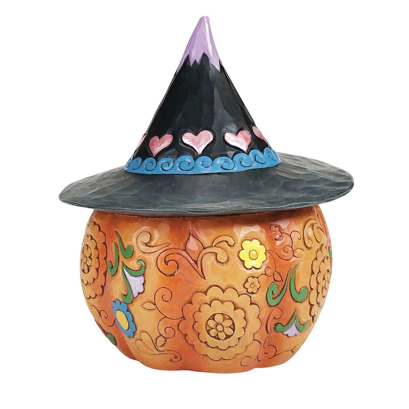 enesco gift Jim Shore Heartwood Creek Series 6012753 Day Of The Dead Jack'O Lantern, LED, 8-1/2 in L - 2
