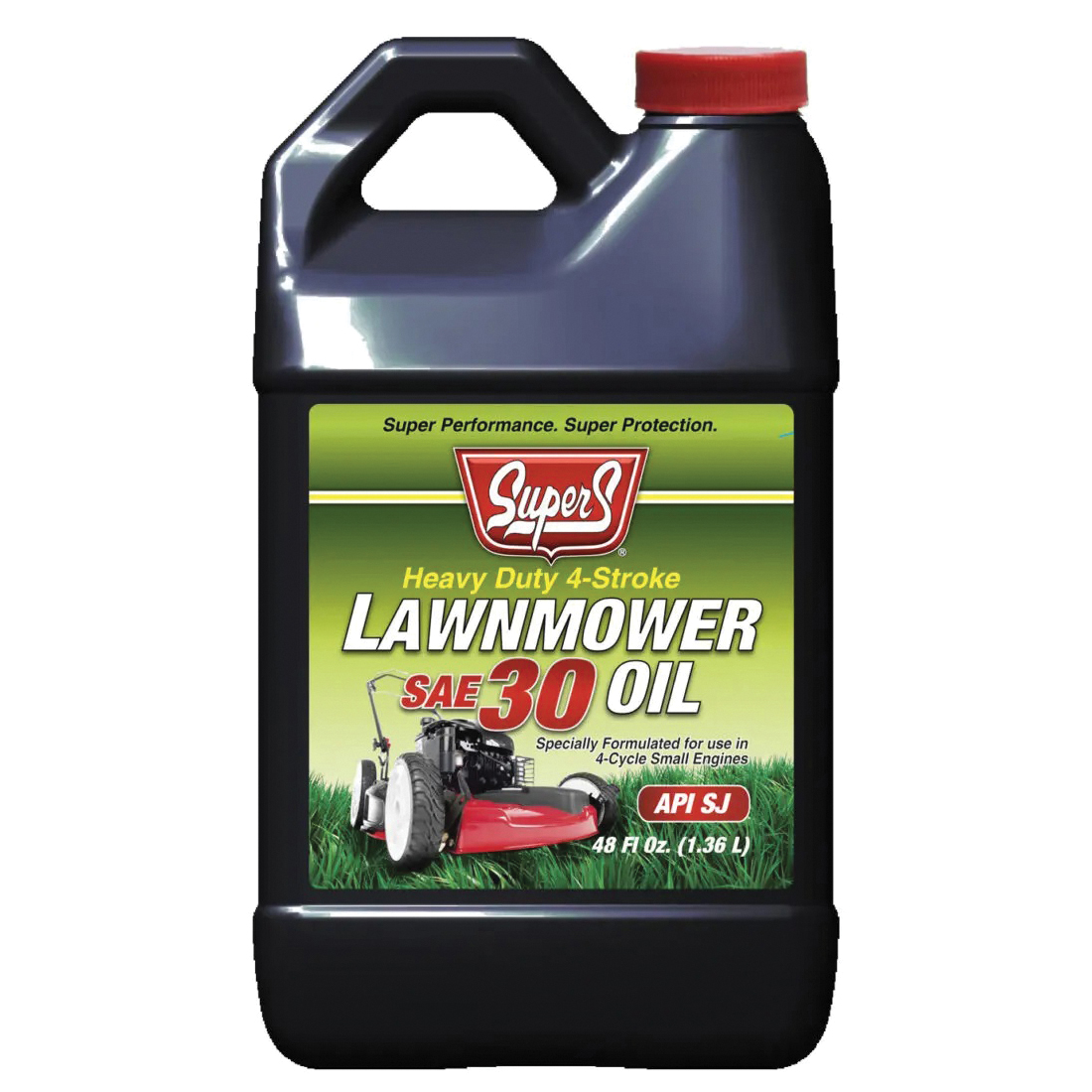 Super S SUS 379 4-Stroke Lawnmower Oil, 30, 48 oz, Amber