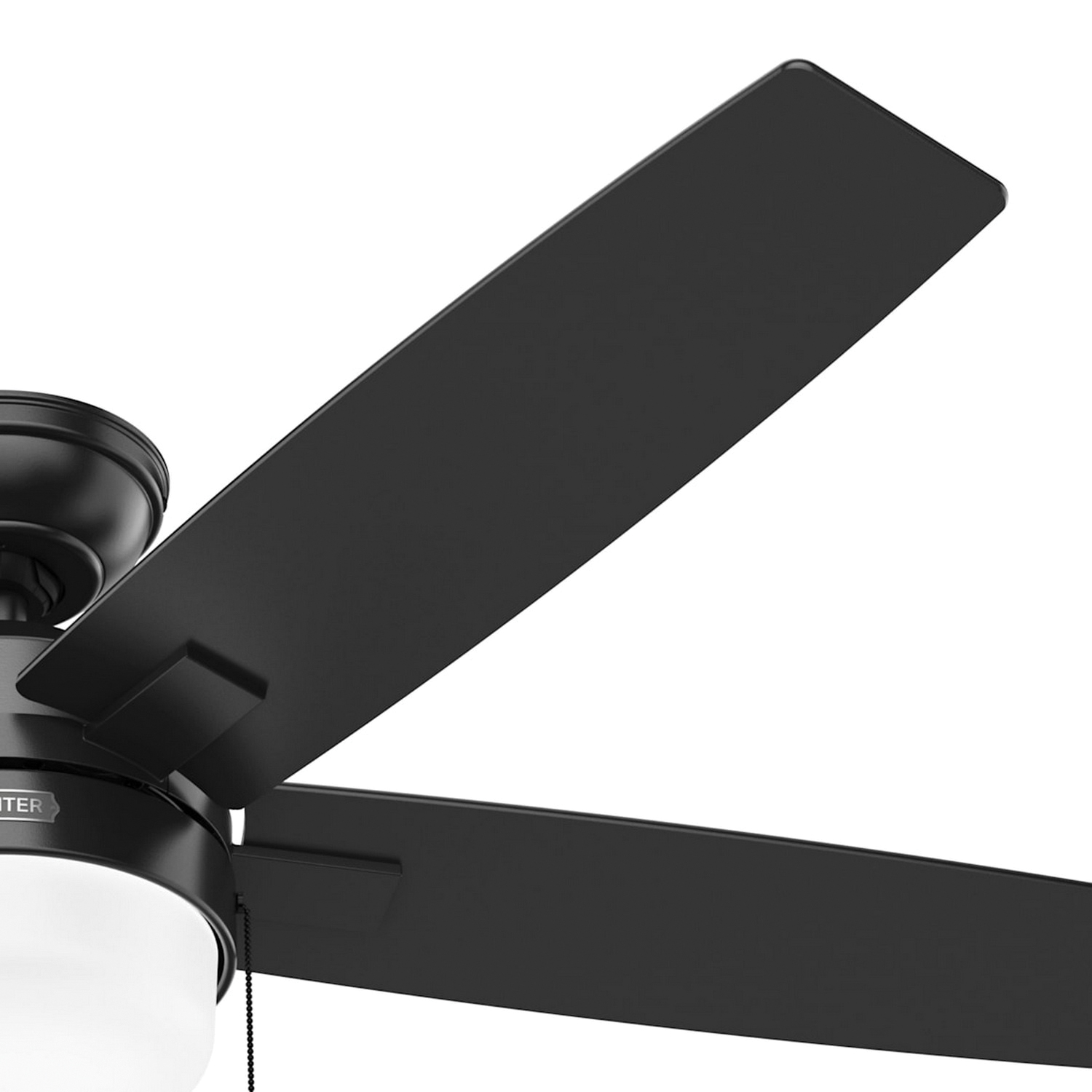 Anisten Ceiling Fan, Hunter, 52 in Dia, Matte Black/Dark Gray Oak - 2