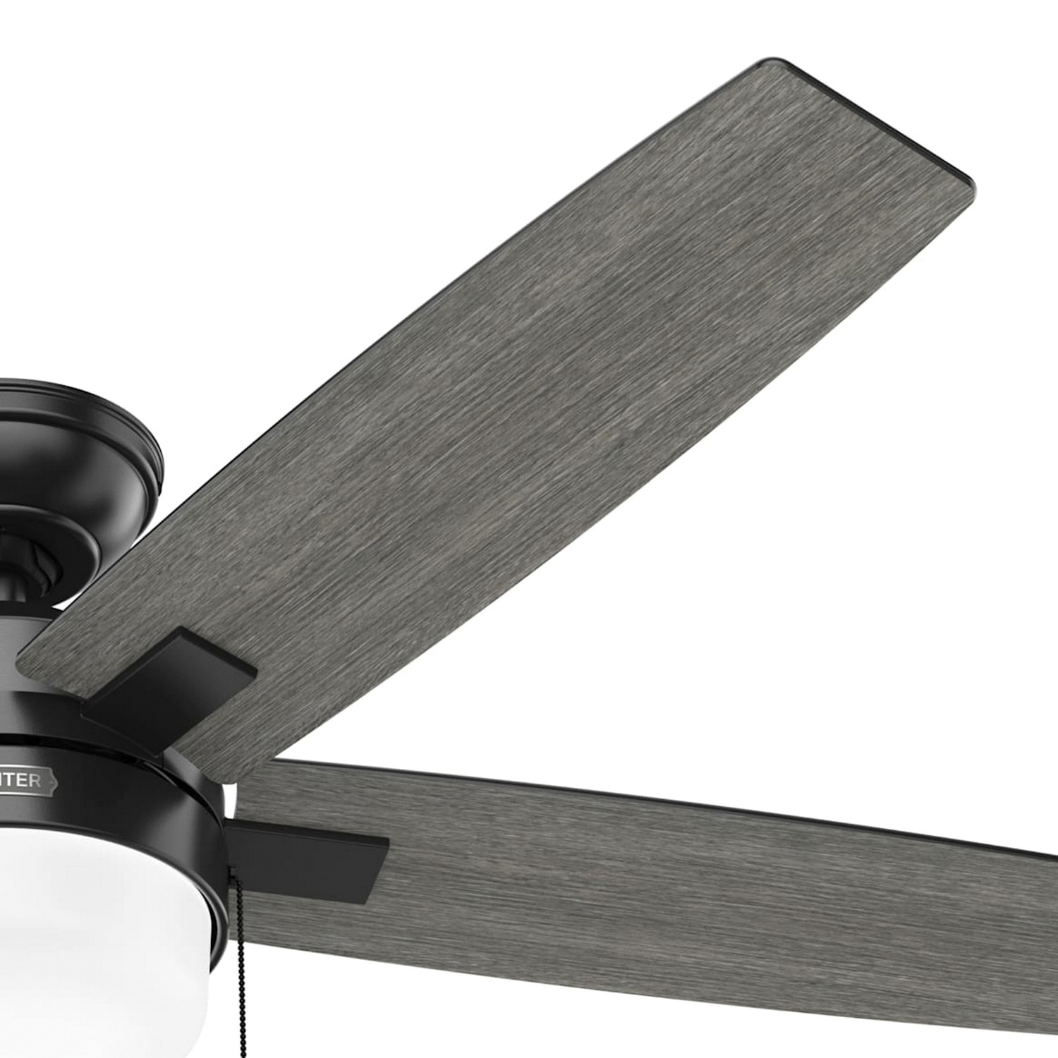 Anisten Ceiling Fan, Hunter, 52 in Dia, Matte Black/Dark Gray Oak - 3