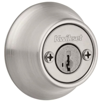 Kwikset 665 Series 665 15 SMT Deadbolt, 3 Grade, Keyed Key, Zinc, Satin Nickel, 2-3/8, 2-3/4 in Backset