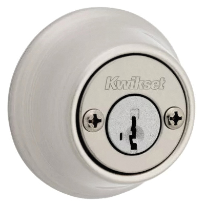 Kwikset 665 Series 665 15 SMT Deadbolt, 3 Grade, Keyed Key, Zinc, Satin Nickel, 2-3/8, 2-3/4 in Backset