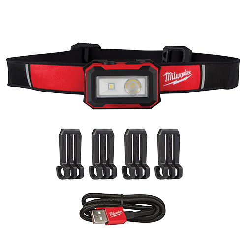 2012R Rechargeable Headlamp and Task Light, Lithium-Ion Battery, LED Lamp, 450, Spot, Flood Beam