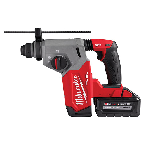 Milwaukee M18 FUEL 2912-22 Rotary Hammer Kit, Battery Included, 18 V, 6 Ah, 1 in Chuck, SDS-Plus Chuck