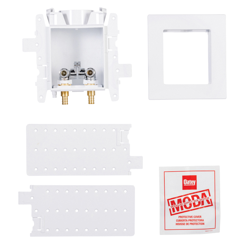 MODA 37743 Lavatory Supply Box, 3/8 in Connection, Copper, PVC, White