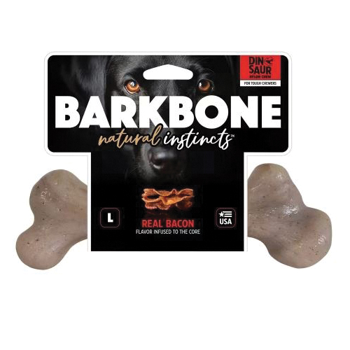 BarkBone Natural Instincts 36027 Dog Toy, L, Real Bacon, Chew, Nylon