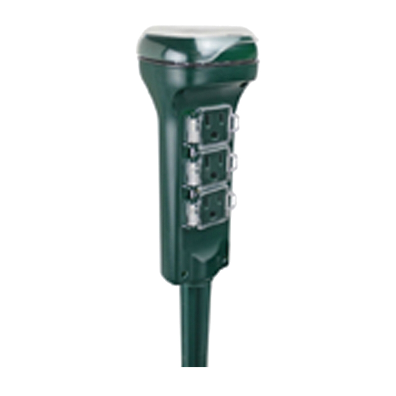Touch Sensor Countdown Timer Stake, Prime, 15 A, 125 V, 1875 W, 6-Outlet, Green - 2