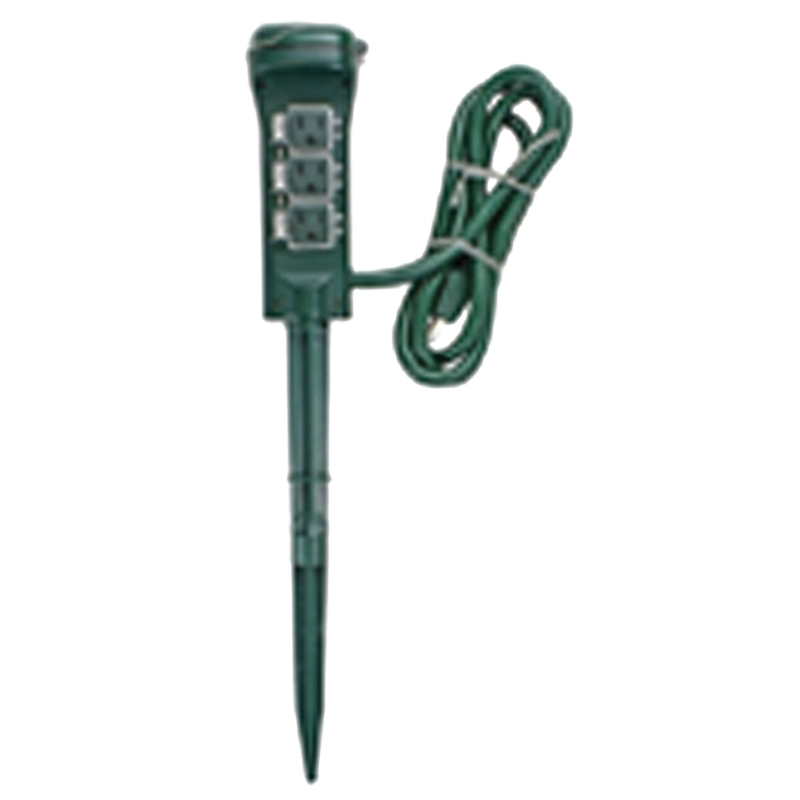Touch Sensor Countdown Timer Stake, Prime, 15 A, 125 V, 1875 W, 6-Outlet, Green - 4
