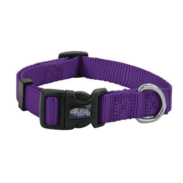 WEAVER Lederhalsband Prism Choice - Buntes Nylon-Halsband Mit Vernickelten Beschlägen