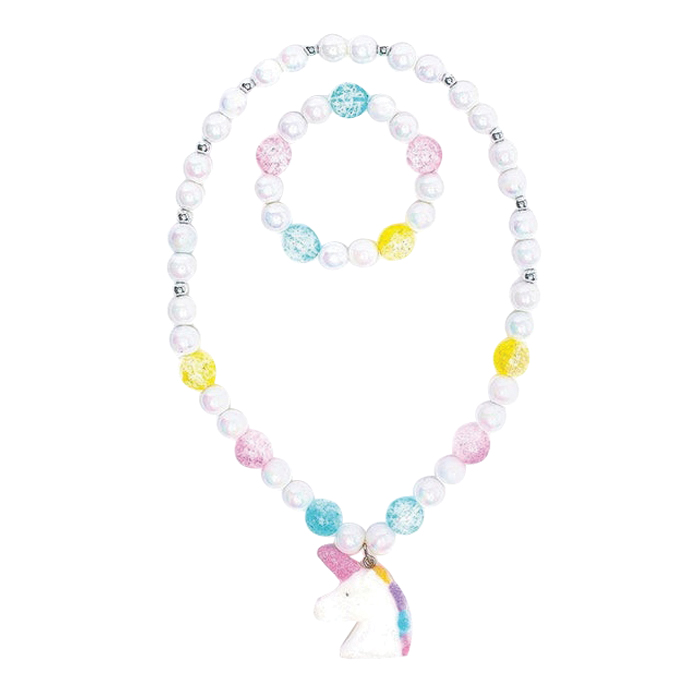Great Pretenders White Unicorn Necklace & Bracelet Set Great Pretenders White Unicorn Necklace & Bracelet Set