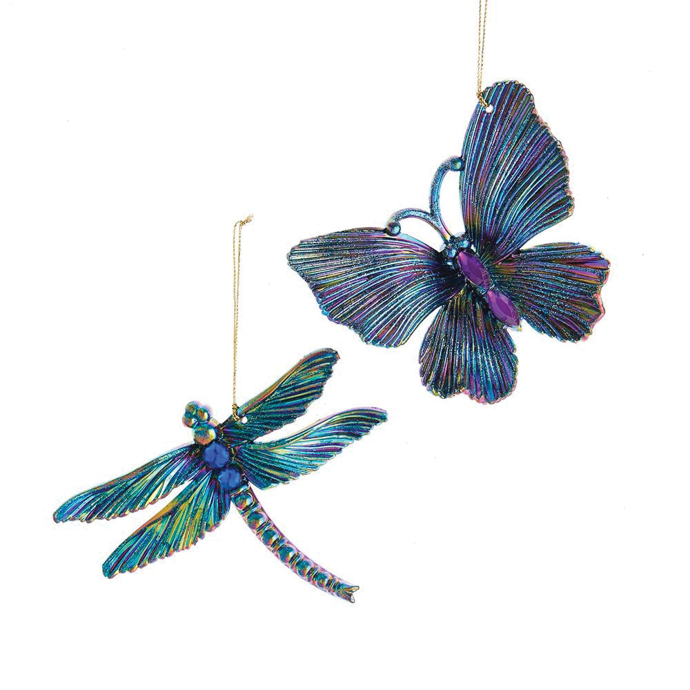 KurtAdler - Peacock Ornaments, 2 Assorted