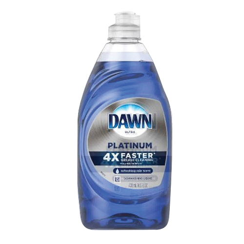 80746462 Dishwashing Liquid, 14.6 oz, Bottle, Refreshing Rain, Clear Blue