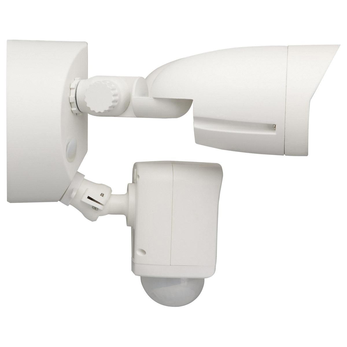 Satco Bullet Series 65-900 Security Camera with Light, 150 deg View, 1080 pixel Resolution, Motion Image Sensor, White