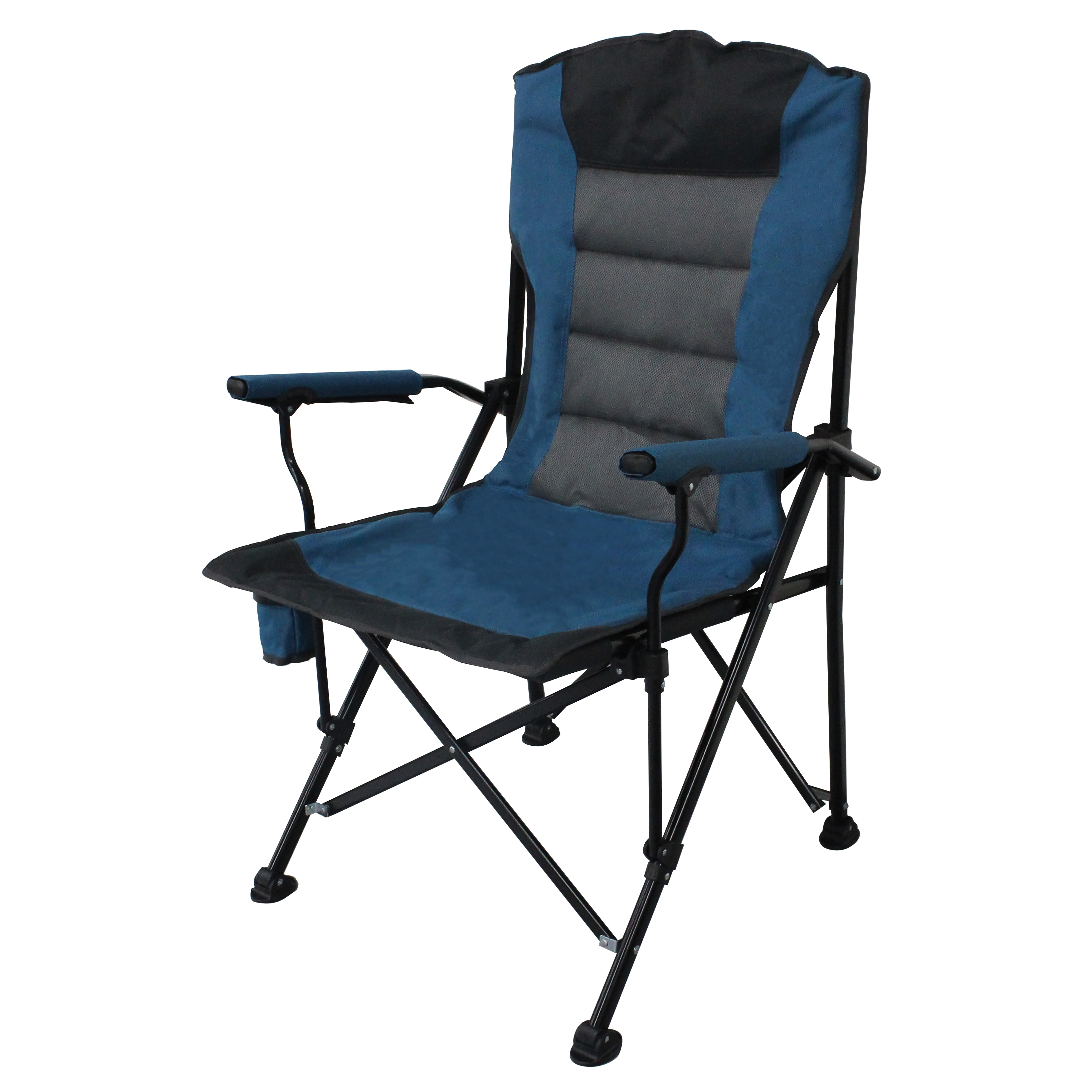 DPF01021-OR Deluxe Folding Camping Chair, 70 cm W, 68 cm D, 113.5 cm H, 300 lb Capacity, Steel Frame