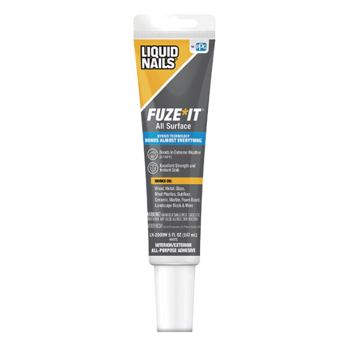 Fuze*It LN-2000W All Surface Adhesive, White, 5 oz Squeeze Tube