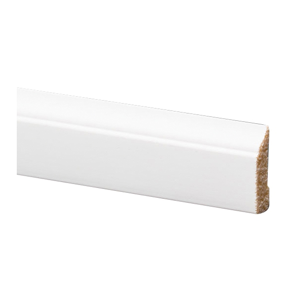 98880700032 Stop Moulding, 1-5/16 in W, 3/8 in H, Polystyrene, Crystal White
