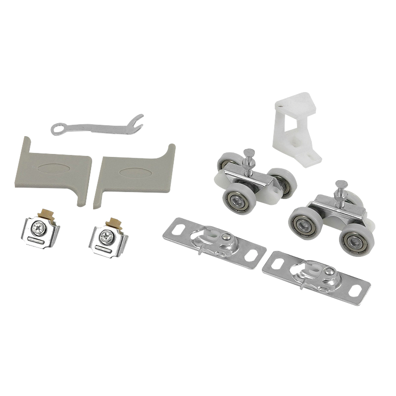 Renin AW0162F-07200-ALBB Hardware and Track Set, 72 in L Track, Aluminum, Wall, For: 1 to 1-3/4 in THK Sliding Door - 1