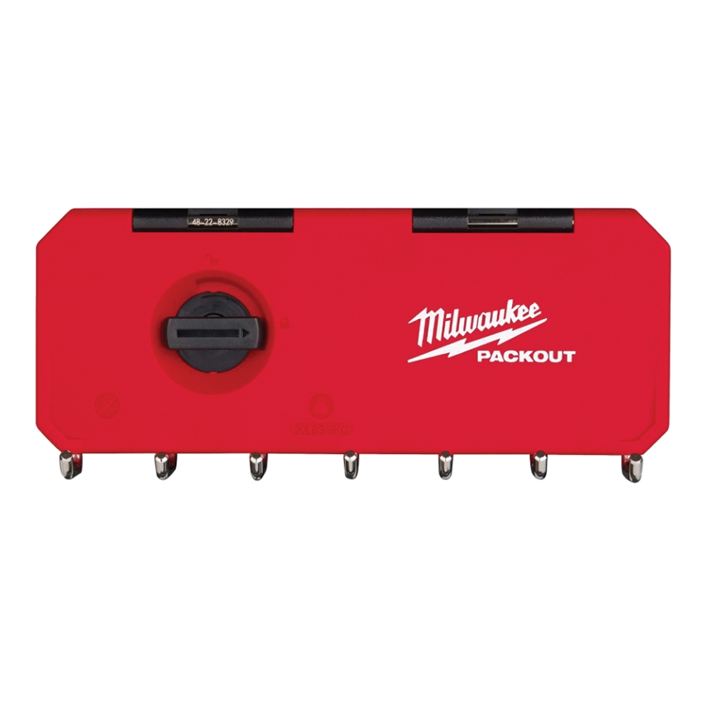 Milwaukee PACKOUT 48-22-8329 7-Hook Rack, 25 lb, 9-1/2 in W, 3-1/2 in H, 3 in L - 2