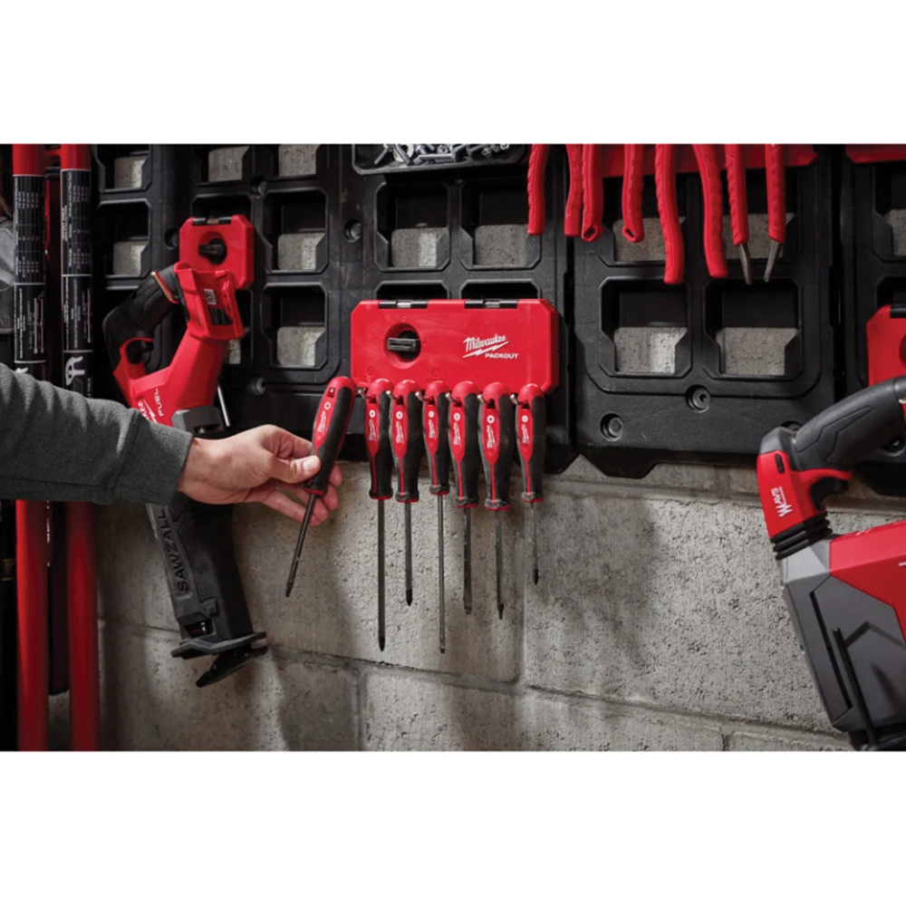 Milwaukee PACKOUT 48-22-8329 7-Hook Rack, 25 lb, 9-1/2 in W, 3-1/2 in H, 3 in L - 4