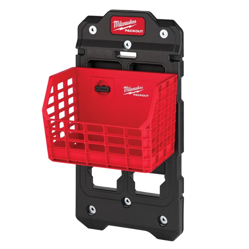 Milwaukee PACKOUT 48-22-8342 Compact Wall Basket, 20 lb, Plastic, Red - 3