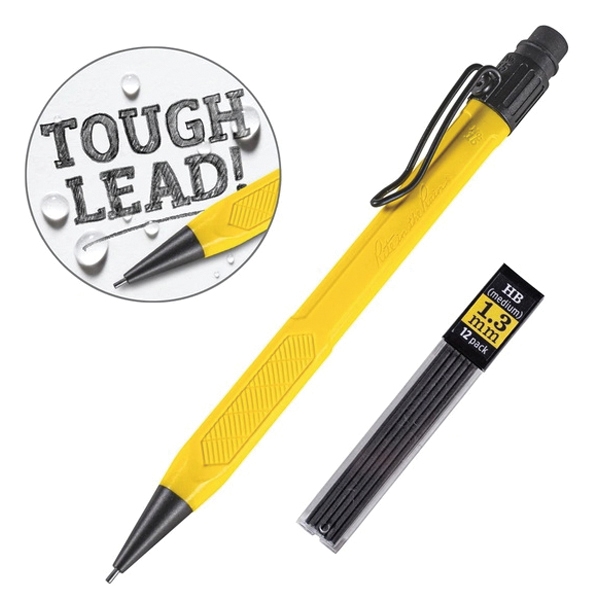Rite in the Rain YE15 Rite in the Rain YE15 Work-Ready Mechanical Pencil, 1.3 mm Tip, 5-7/8 in L, Aluminum/Plastic Barrel, Yellow Barrel - 1