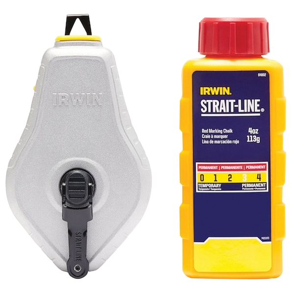 STRAIT-LINE IWHT48441RC Classic Chalk Reel, 100 ft L Line, 1:1 Gear Ratio