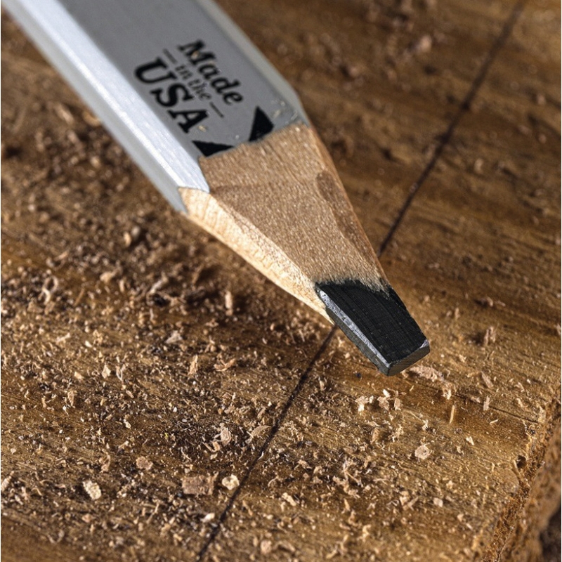 Carpenter Pencil, Rite in The Rain, Basswood Barrel, Black/Gray/Yellow Barrel 12PK - 2