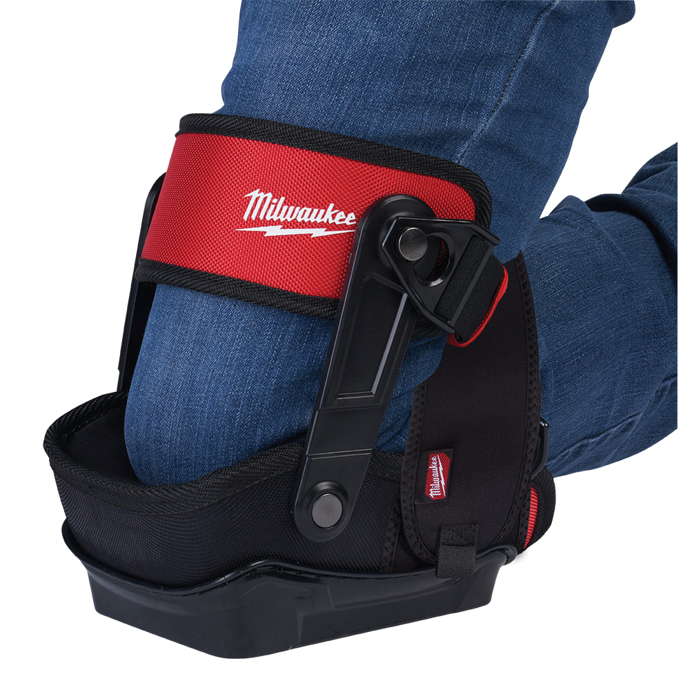 Stabilizer Gel Knee Pad, Milwaukee, with Thigh Pivot, Polymer Cap, Foam/Gel Pad, Button and Buckle Double Straps - 4