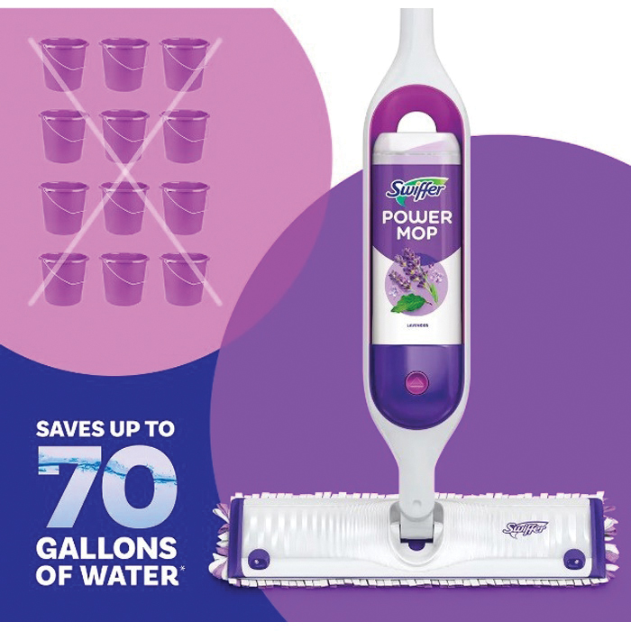 Powermop Floor Cleaner, Swiffer, 25 oz, Liquid, Lavender, Clear - 3
