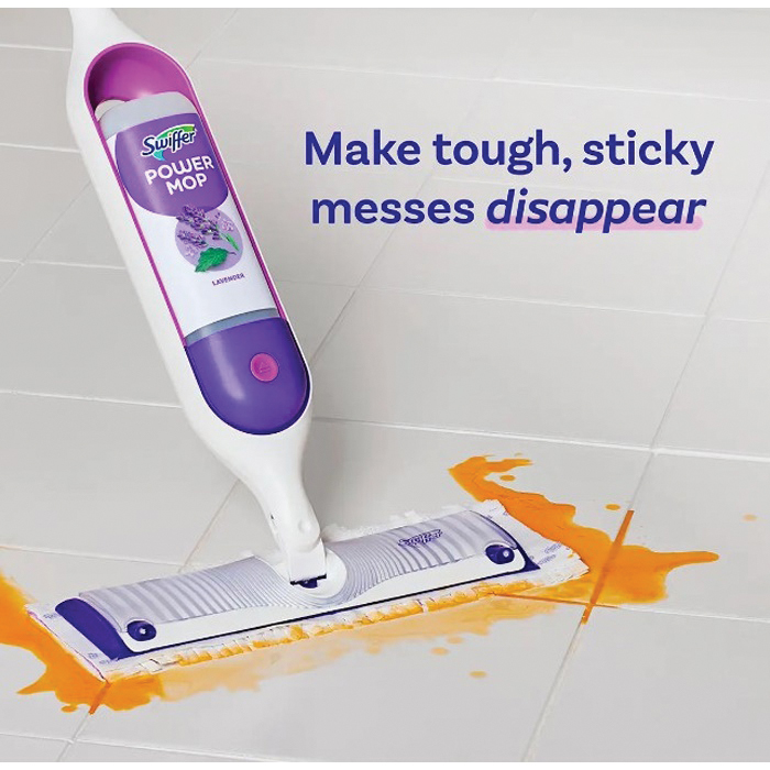 Powermop Floor Cleaner, Swiffer, 25 oz, Liquid, Lavender, Clear - 4